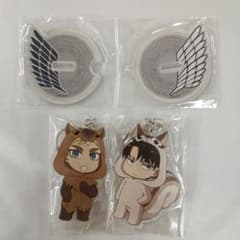 리바이 & 엘빈 시즌 3 Ver 아니 마루코 아크릴 키 홀더 세트