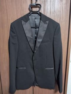 週末値引 ZARA MAN タキシードジャケット ブラックのサムネイル