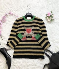 美品】 グッチ 安室奈美恵着用 18AW ボーダーニット セーター