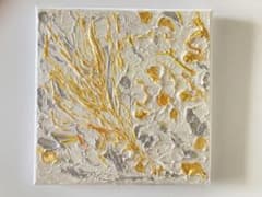 東京のアクリル画 金色背景 Akiko Kondo(近藤丹子) | 今年1枚目は、赤に金の円相です○ 22x22x1