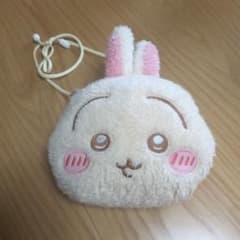 ちいかわ ふわふわフェイス首掛け ポシェット うさぎ ポーチ 巾着 小物入れ