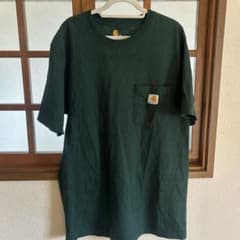 【残り1時間❗️】Carhartt ポケットTシャツ ダークグリーンのサムネイル