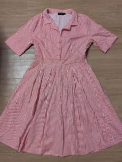 赤*レッド*ボーダーワンピ*夏のサムネイル