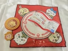 치이카와 손수건 모두라면 씨 서 마그넷과 토끼의 코스터 첨부