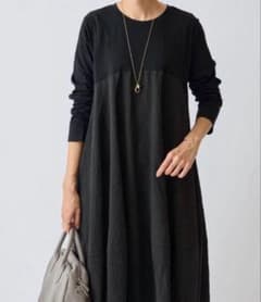 美品】BEARDSLEY NEWジャガードマルワンピース ブラック サイズ2