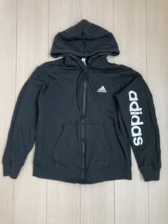 adidas ブラック フルジップ パーカー XLのサムネイル