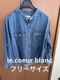 le.coeur blanc デニムシャツ パールボタン 長袖のサムネイル