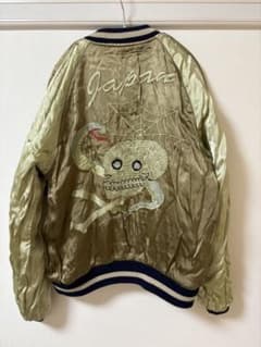 PinBall スカジャン リバーシブル ドクロ ベビ ドラゴン レーヨン