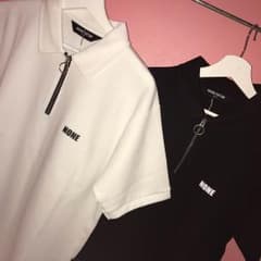 BASIC COTTON 半袖ジッパーシャツのサムネイル