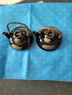 土瓶蒸し陶器製　2個セット編み込みのサムネイル