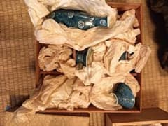 Thumbnail of 青色陶器おちょこセット