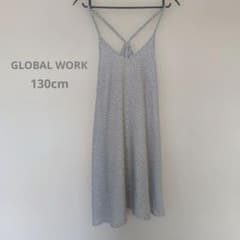 GLOBAL WORK 小花柄 キャミ ワンピース グレー130cmのサムネイル