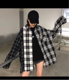 韓国　ビッグシャツワンピのサムネイル