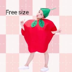 아동복 사과 코스프레 애플 원피스 인기 할로윈 의상 가장 빨간