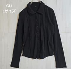GU 리브 폴로 가디건 블랙 블랙 면 폴리 에스테르 L 사이즈