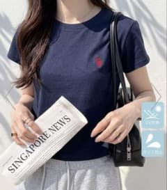 【タグ付き新品】U.S. POLO ASSN. Tシャツ ネイビー LLのサムネイル