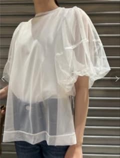 【美品】Mila Owen チュールレイヤードパフスリーブトップスのサムネイル
