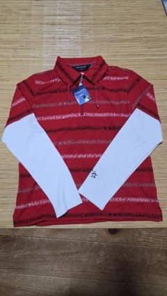 Munsingwear レディース ゴルフウェア 長袖シャツ レッド Mのサムネイル
