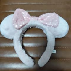 ディズニー ミニー スパンコール カチューシャ ピンク