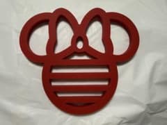 Disney ミニーマウス シリコン鍋敷き レッド キッチン雑貨のサムネイル