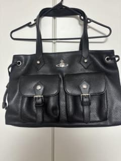 【美品】 ヴィヴィアンウエストウッド トートバッグ オーブ レザー シボ革 肩掛のサムネイル