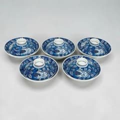 有田焼 兼十窯 染付 柘榴文 蓋付き煮物丼揃 5客 美品 】 - メルカリ