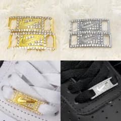 NIKE デュブレセット シューレース  ダイヤモンド 金銀 ゴールドシルバー4のサムネイル