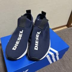 DIESEL ネイビー スリッポンスニーカーのサムネイル