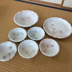 あじわいみっくす 桜柄 小皿・中皿セット 木箱入りのサムネイル