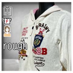 【rough/ラフ】うさぎ ワッペン かわいい フリーサイズ フード ピンクのサムネイル