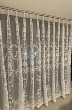 2番-白刺繍 レース 北欧 目隠し 【2枚入り】 【幅250cm】 - メルカリ