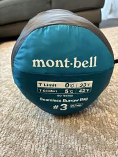 mont-bell 】シームレスバロウバッグ #3 R/ZIP ブルーグリーン - メルカリ