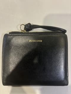 JIL SANDER ブラックレザー 二つ折り財布のサムネイル