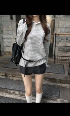 amood ストライプカラTシャツのサムネイル