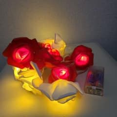 ローズ型 LEDストリングライト 電池式のサムネイル