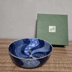 前畑陶器 庫山窯 染付 梅花祥瑞 菓子鉢 - メルカリ