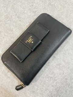 PRADA 長財布　財布　ブラック　リボンのサムネイル