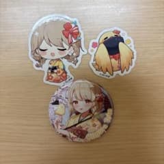 小雀とと　4周年記念グッズ　ステッカー&缶バッジセットのサムネイル