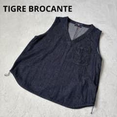美品 TIGRE BROCANTE ティグルブロカンテ ベスト 美品 TIGRE BROCANTEティグルブロカンテ デニム ベスト 濃紺 - メルカリ