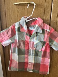 OLD NAVY 半袖チェックシャツ 2T 90cmのサムネイル