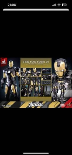 ホットトイズ　アイアンマン・マーク7（ブラック＆ゴールド版）【新品未開封】のサムネイル