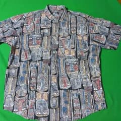 STUSSY ヴィンテージトーテンポール柄シャツ Lサイズ - メルカリ