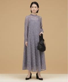 半額SALE！《kaene》オールレースAラインワンピースBLACKのサムネイル