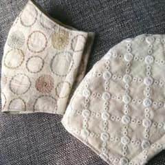 てるまる様専用  刺繍生地のインナーマスク２枚セットのサムネイル