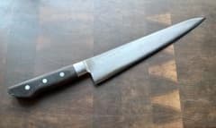 堺孝行　別上　牛刀　270mm 包丁　9寸　全鋼　洋包丁　炭素鋼 堺孝行 別上 牛刀 270mm 包丁 9寸 全鋼 洋包丁 炭素鋼 - メルカリ