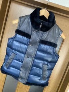 EMMETI エンメティ JOELE ナッパ&ムートンダウンベスト NAVYのサムネイル