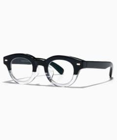 JINS BE BOLD 極太 ボストン ブラッククリア ブルーカラーレンズ