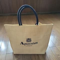 ✨新品✨Aquascutum ラフィア トートバッグ - メルカリ
