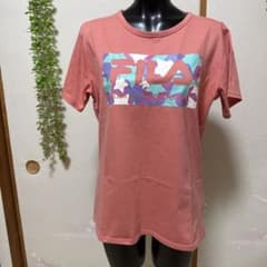 FILA 半袖 プリント Tシャツ XL 大きいサイズ ピンク - メルカリ