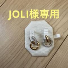 ゴールドクリスタルフープイヤリングのサムネイル